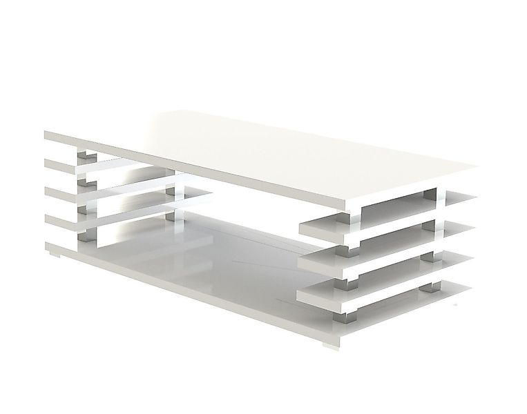 designimpex Couchtisch Carl Svensson DC-3 Wohnzimmertisch Tisch Weiß Hochgl günstig online kaufen