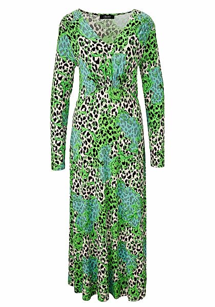 Aniston SELECTED Midikleid, mit Smok-Details und fantasievollem Leo-Print - günstig online kaufen