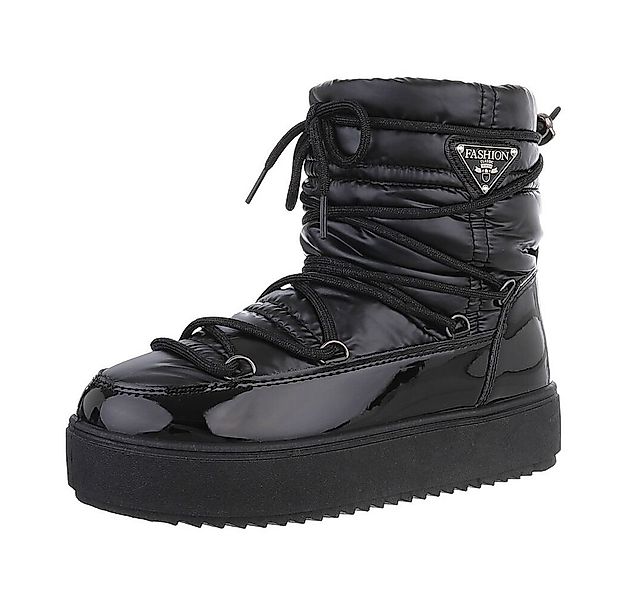 Ital-Design Damen Snowboots Freizeit Snowboots (87531793) Flach Plateaustie günstig online kaufen