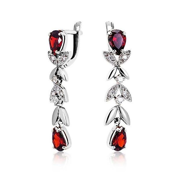 Secretforyou Ohrhänger-Set Ohrringe Hänger 925 Silber Granat Zirkonia Stein günstig online kaufen