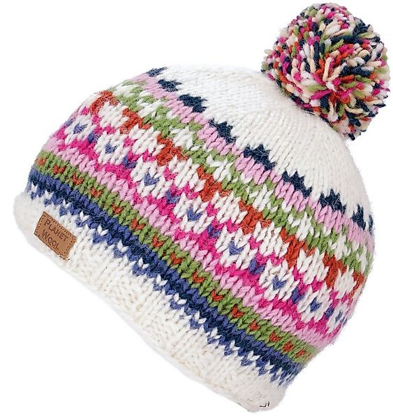 Guru-Shop Strickmütze Bommelmütze aus Nepal, Mütze aus Schurwolle,.. günstig online kaufen