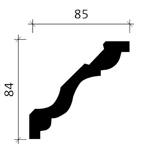 PROFHOME 150293F Flexible Eckleiste Stuckleiste aus Flexiblem Polyurethan 2 günstig online kaufen