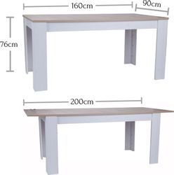 Stolkom Esstisch "Romance Esszimmertisch Landhaustil, BxHxT 160-200x76x100 günstig online kaufen