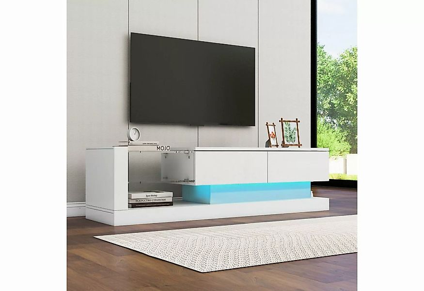 Celya TV-Schrank Stilvoller TV-Schrank - 1,4m lang,LED-Beleuchtung,60 Zoll günstig online kaufen