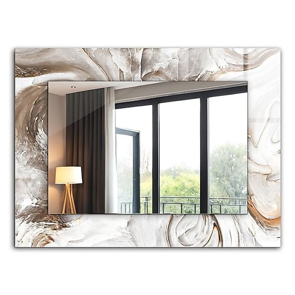 Tulup Bedruckter Spiegel Abstraktes Marmormuster 80x60 cm Rechteckig Spiege günstig online kaufen