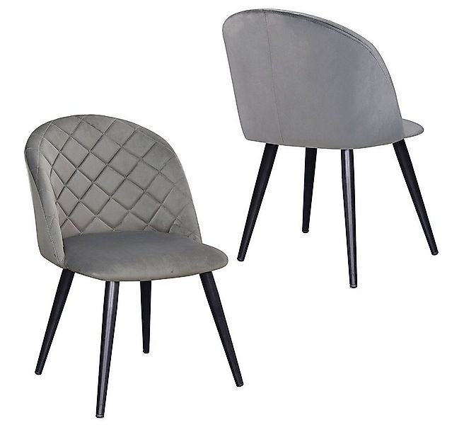 Duhome Esszimmerstuhl (8052B), 2er Set Esszimmerstuhl aus Stoff Samt Stuhl günstig online kaufen