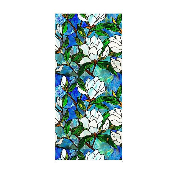 GarveeMore Fensterfolie Fensterfolie, Blumenmuster Buntglas-Fensterfolie, N günstig online kaufen