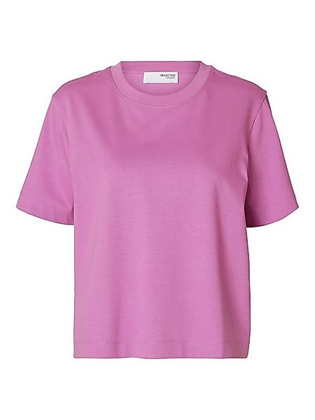 SELECTED FEMME T-Shirt Kurzarm- mit Rundhalsausschnitt (1-tlg) SLFESSENTIAL günstig online kaufen