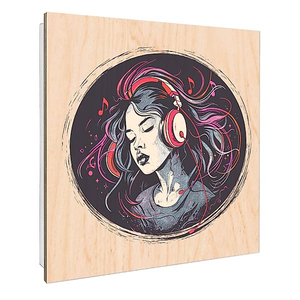 Banjado Schlüsselkasten mit Holzfront 30x30cm Weiß Scharnier Links 50 Haken günstig online kaufen
