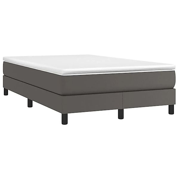 vidaXL Boxspringbett mit Matratze Grau 120x190 cm Kunstleder 3269675 günstig online kaufen