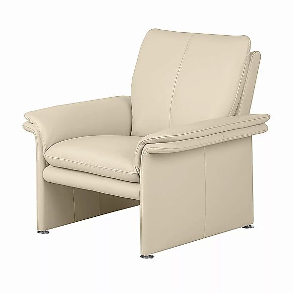 home24 Modoform Sessel Capri Beige Echtleder 95x90x88 cm (BxHxT) günstig online kaufen