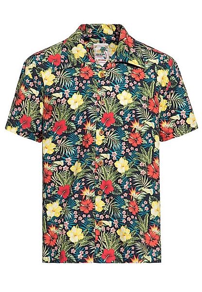 KingKerosin Kurzarmhemd mit Tropical Hawaiian Style günstig online kaufen