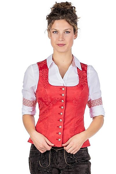 Berwin & Wolff Trachtenbluse Trachtenmieder - RAMINA - rot günstig online kaufen
