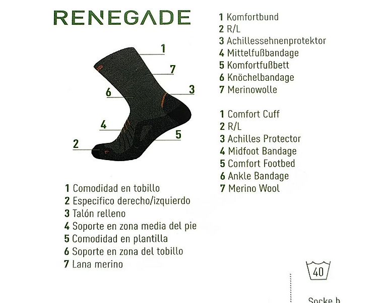 Lowa Wandersocken LOWA Renegade Socken günstig online kaufen
