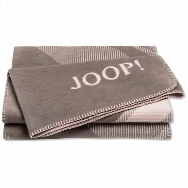 JOOP! Wohndecke Checks Taupe-Rosé 150x200 cm Wohndecken grau Gr. 150 x 200 günstig online kaufen