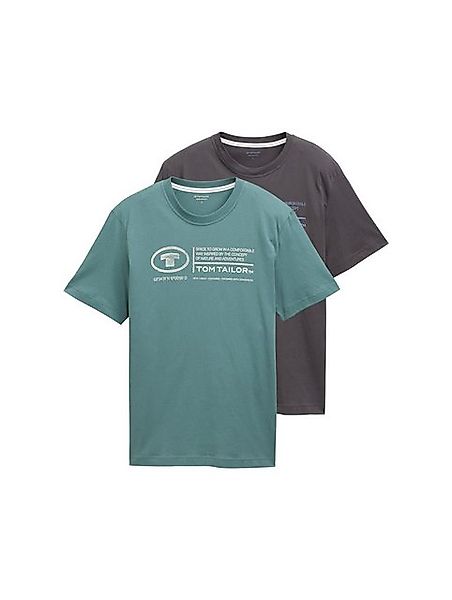 TOM TAILOR T-Shirt (Packung, 2-tlg) mit Logo Print günstig online kaufen