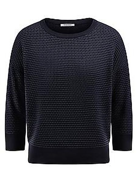 Rundhals-Pullover aus 100% SUPIMA-Baumwolle Peter Hahn blau günstig online kaufen