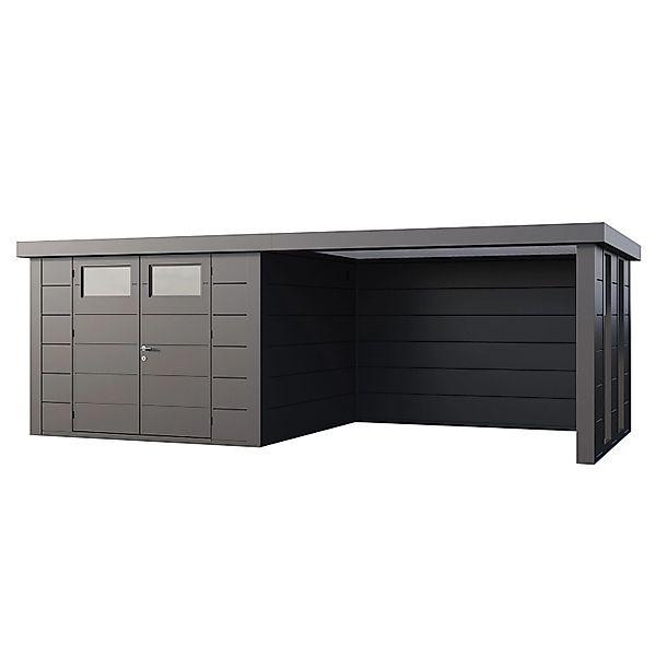 Gerätehaus Classico 3030 Lounge L Rechts mit Fenster 642 x 238 cm Anthrazit günstig online kaufen