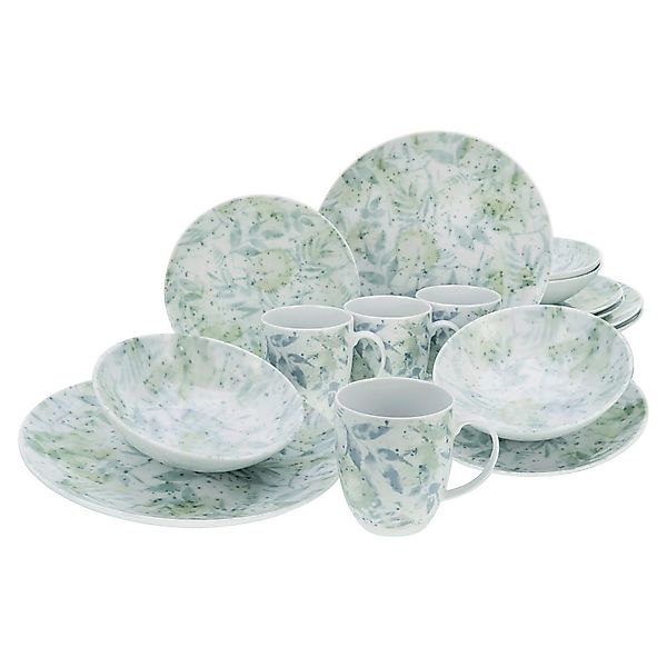 CreaTable Kombiservice Tropical - Serie Home multicolor Porzellan 16 tlg. günstig online kaufen