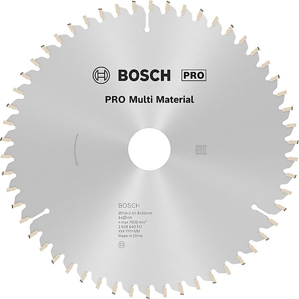 Bosch Kreissägeblatt Multi Material Ø 210 mm x 2,4 mm x 30 mm Zähne 54 günstig online kaufen