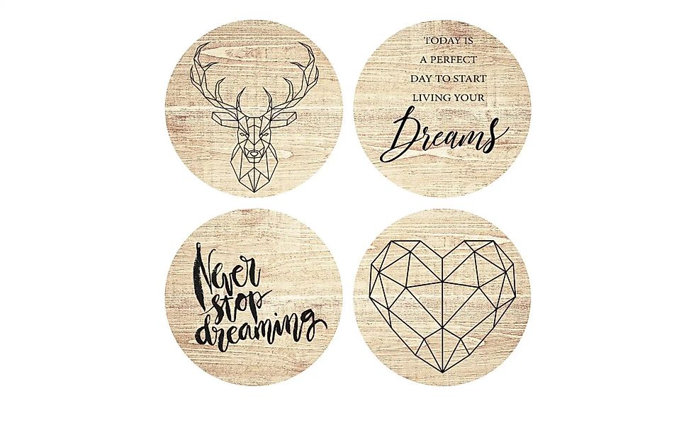 4er-Set Magnete  Scandic Accessoires > Bilder & Schilder - Höffner günstig online kaufen