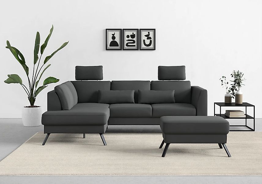 sit&more Ecksofa "Lindholm L-Form" mit Sitztiefenverstellung und Federkern günstig online kaufen