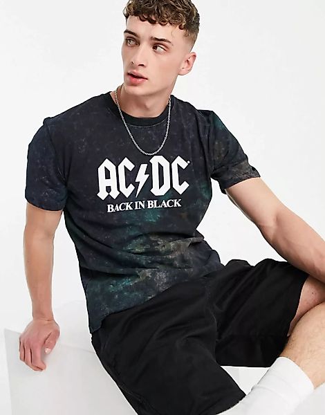 Pull&Bear – ACDC – Schwarzes T-Shirt günstig online kaufen