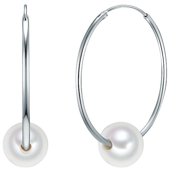 Valero Pearls Paar Creolen silber, mit günstig online kaufen