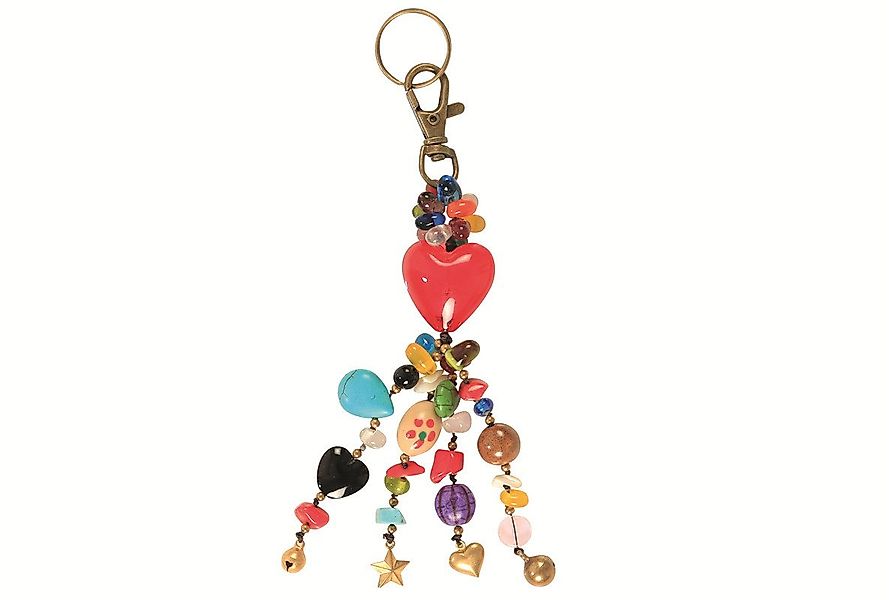Overbeck And Friends Schlüsselanhänger Herz (mit Glasperlen, Charms, 1-tlg. günstig online kaufen