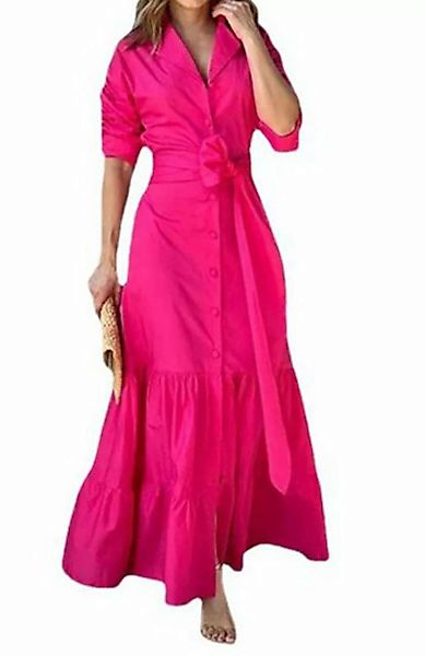 ZWY Dirndl Maxirock Modisches und vielseitiges langes Cardigan-Kleid für Da günstig online kaufen