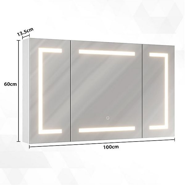 MSMASK Badezimmerspiegelschrank mit LED Beleuchtung und Steckdose,Hängeschr günstig online kaufen