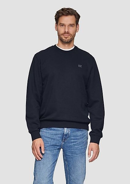 s.Oliver Sweatshirt Sweatshirt (1-tlg) Rundhals, Langarm, Logo, Rippbündche günstig online kaufen