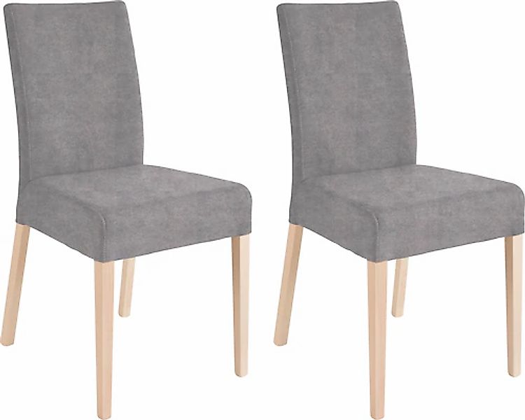 Home affaire 4-Fußstuhl »Umag« (Set) 2 Stk. Microfaser Sitz und Rücken gepo günstig online kaufen