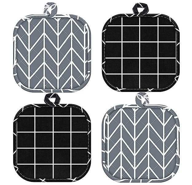 NUODWELL Topflappen 4 Stücke Topflappen baumwolle,Hitzebeständige Topflappe günstig online kaufen