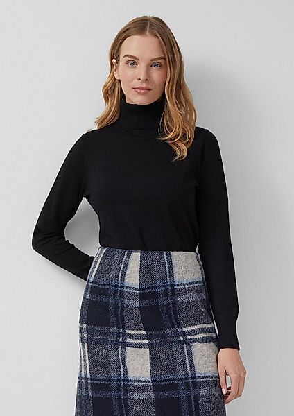 s.Oliver Longpullover Strickpullover Rollkragenpullover aus Viskosemix günstig online kaufen