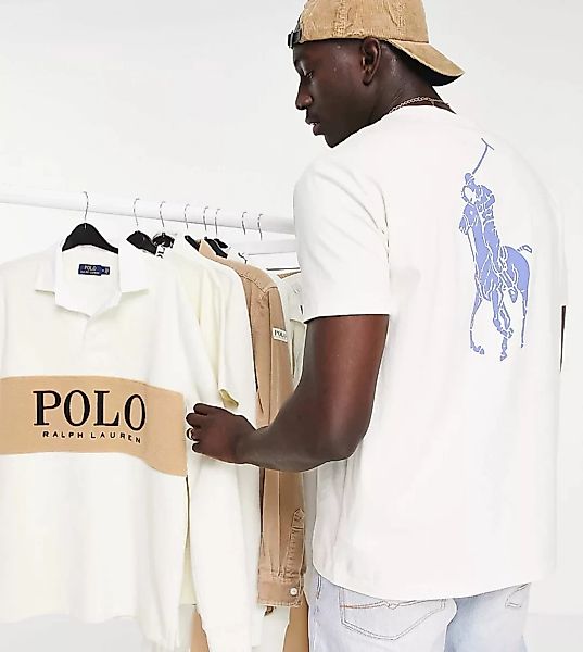 Polo Ralph Lauren x ASOS – Exclusive Collab – Cremefarbenes T-Shirt in Desi günstig online kaufen