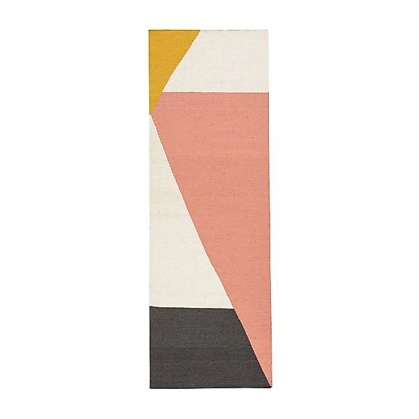 Stripes blocks Kelim Teppich rosa 80 x 240cm günstig online kaufen