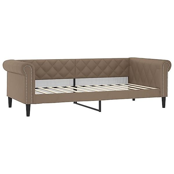 vidaXL Bett Tagesbett Cappuccino-Braun 90x200 cm Kunstleder günstig online kaufen
