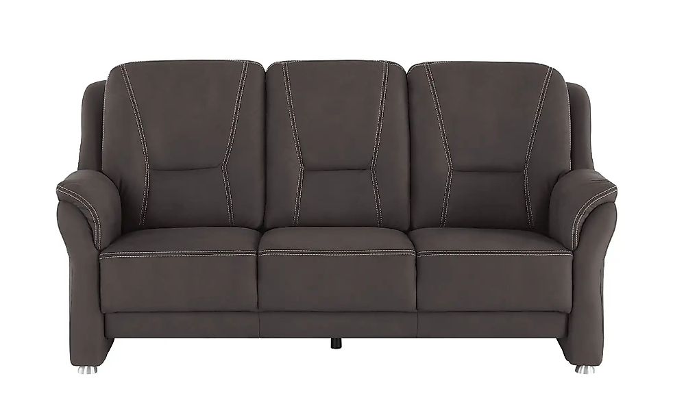meinSofa Sofa 3-sitzig aus Mikrofaser Wilma ¦ braun ¦ Maße (cm): B: 198 H: günstig online kaufen