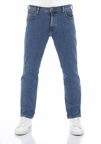Wrangler Herren Jeans Texas Slim Fit Stretch - Blau - Stonewash günstig online kaufen