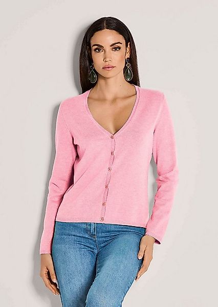 MADELEINE Strickjacke Langarm Jacke im Feinstrick mit V-Ausschnitt Elegante günstig online kaufen
