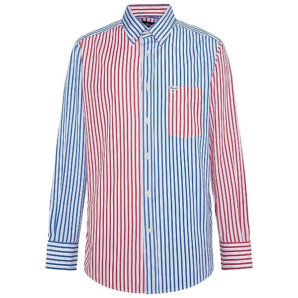 FaÇonnable Club Btd Bengal Stripe Patch-fmssx525 Shirt L Blue / Red günstig online kaufen