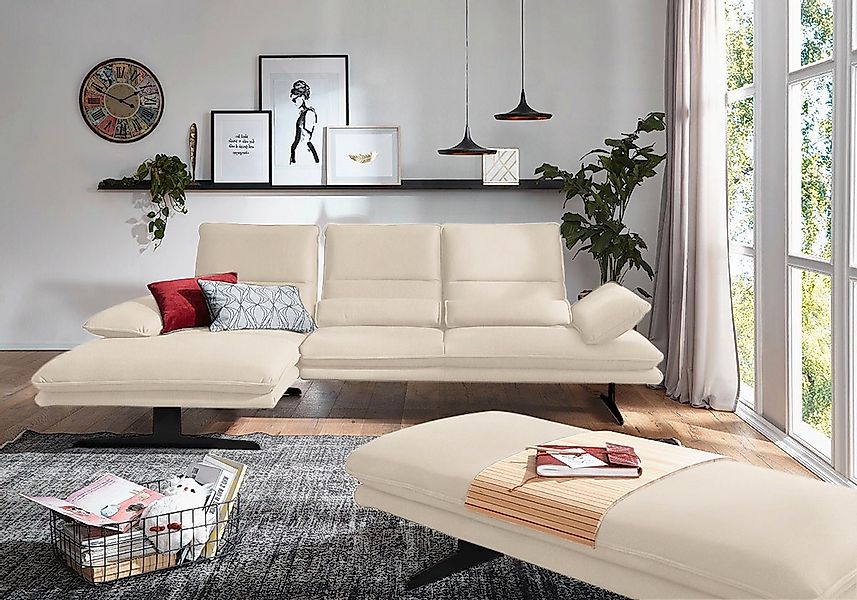 W.SCHILLIG Ecksofa "broadway, Designsofa mit tollem Sitzkomfort", Sitztiefe günstig online kaufen