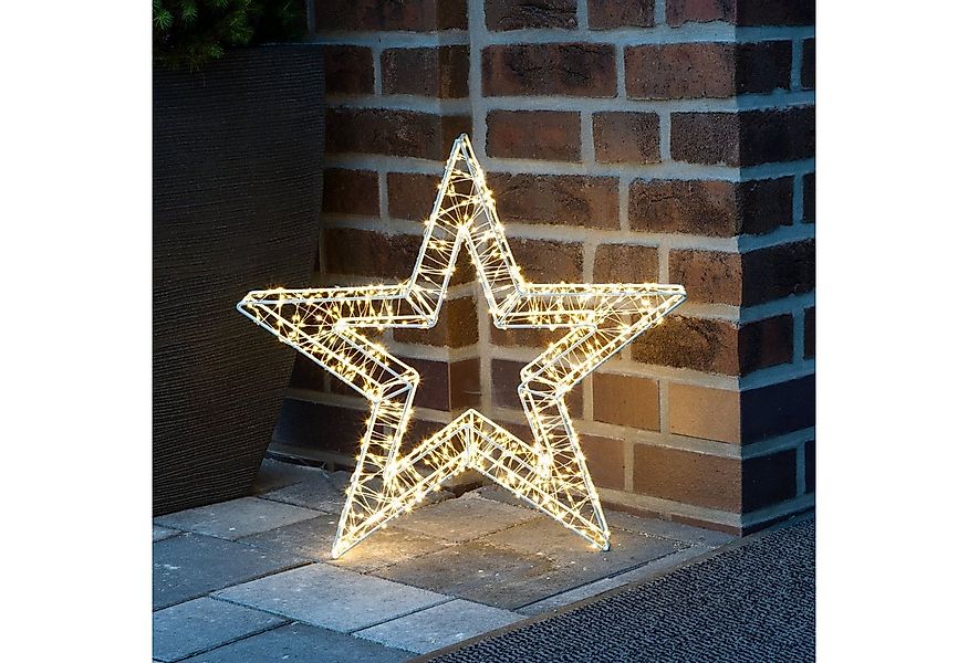 Spetebo Dekostern LED Metall Stern weiß 52 cm - 800 LED, 1 St., Weihnachts günstig online kaufen
