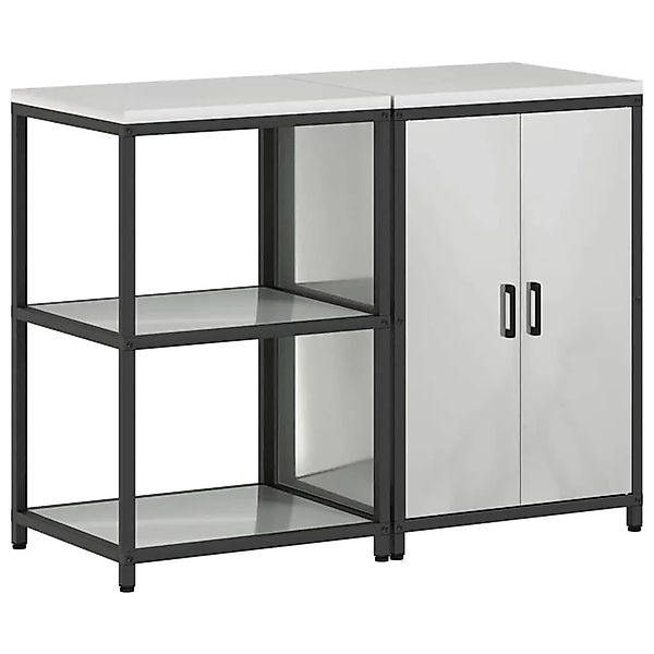 vidaXL Aufbewahrungsset für die Küche 2 Stk Silber Verzinkter Stahl 3392692 günstig online kaufen