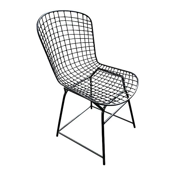 Stuhl Essstuhl Küchenstuhl Industrial Design Schalensitz Metall Schwarz günstig online kaufen