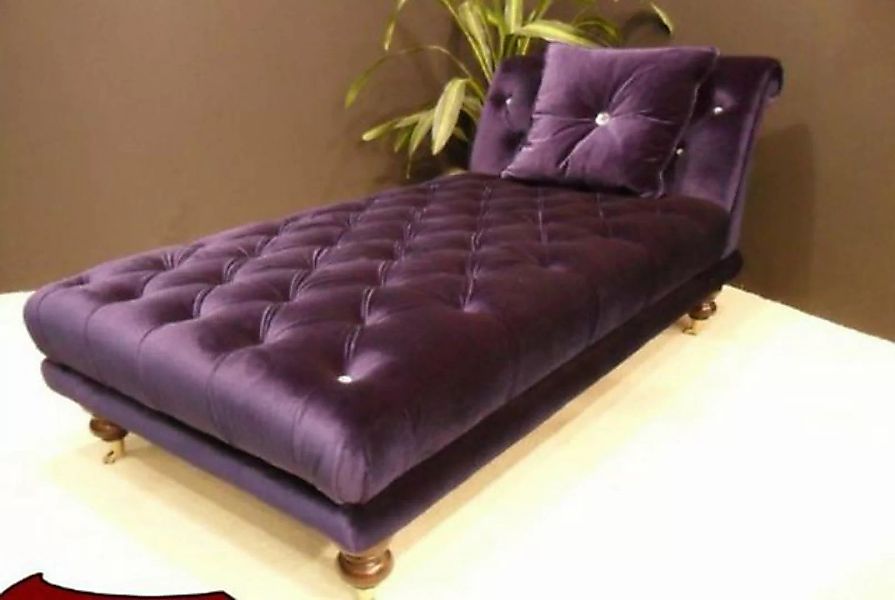 JVmoebel Chaiselongue Moderne lila Chesterfield Chaise Lounge Stuhl mit Sto günstig online kaufen