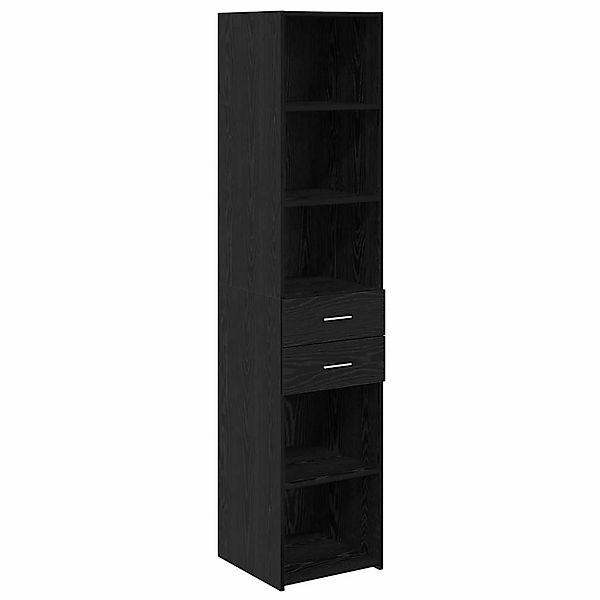 vidaXL Highboard Schwarz Eichen-Optik 40 x 42,5 x 185 cm Holzwerkstoff 3402 günstig online kaufen