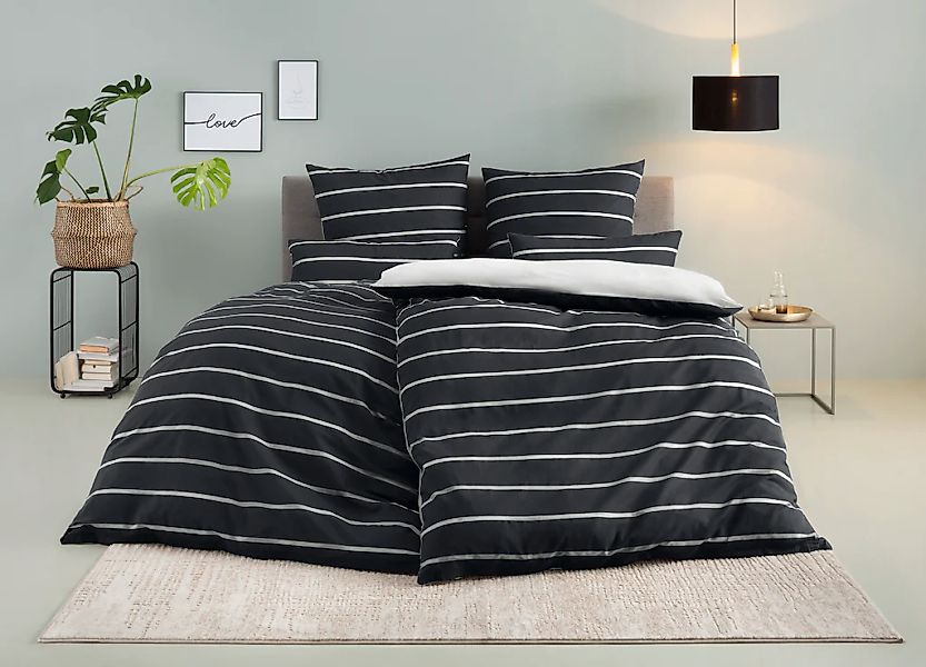 my home Bettwäsche "Katja" 2 Stk. tlg. Bettwäsche aus Baumwolle, Bettwäsche günstig online kaufen