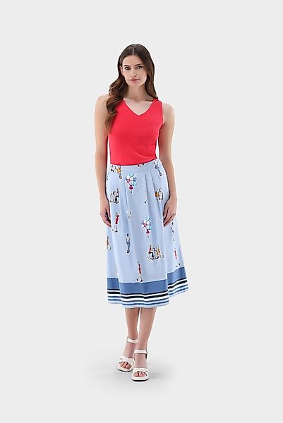 Rock aus Baumwolle mit Druck günstig online kaufen